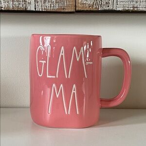Rae Dunn Pink GLAM MA Ceramic Mug